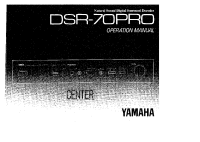 Yamaha DSR-70-PRO - Owners Manual